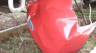 Kierowca był zdziwniony, że pociąg nie ustapił mu pierwszeństwa  (fot. policja Stargard Szczeciński)
