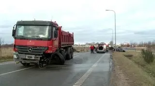 Kierowca  ciężarówki był trzeźwy 