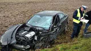 Kierowca mercedesa również trafił do szpitala