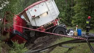 Kierowcy ciężarówki nic się nie stało