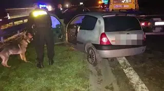 Kierowcy szukał pies policyny, ale stracił trop