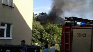 Kłęby dymu unosiły się w okolicy