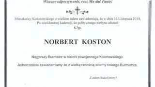 Klepsydry o takiej treści zawisły w gminie Kolonowskie 