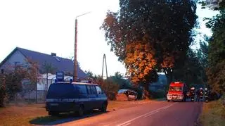 Kobieta uderzyła autem w ogrodzenie 