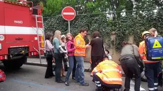 Kolejka do punktu opatrunkowego (fot. Anna Żamejć)