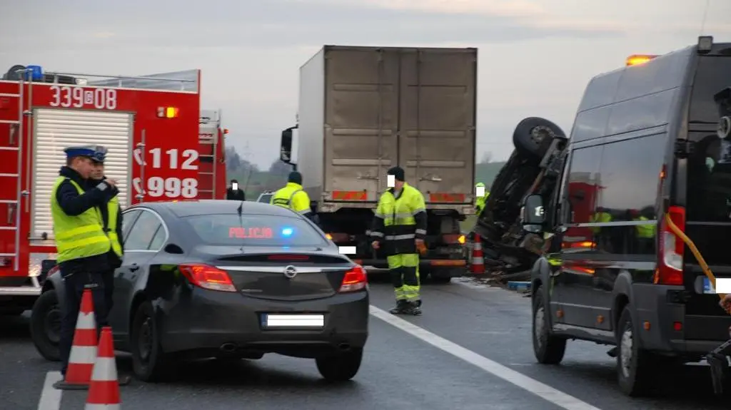 Kolizja na A1 