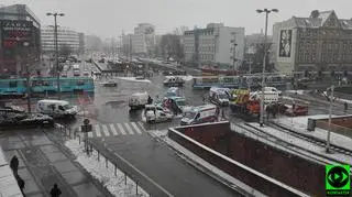 Kolizja tramwajów w centrum Wrocławia