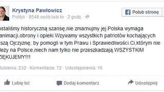 Komentarz Krystyny Pawłowicz