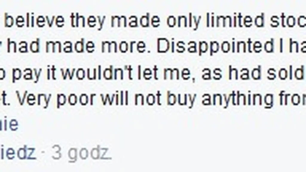 Komentarz na Facebooku