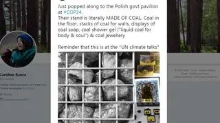 Komentarze na twitterze do polskiej prezentacji na COP24