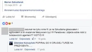 Komentarze radnego pod zdjęciem burmistrza Swarzedza