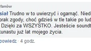 Komentują go setki fanów