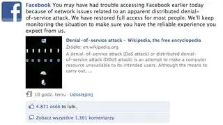 Komu podobała się awaria Facebooka? / www.facebook.com