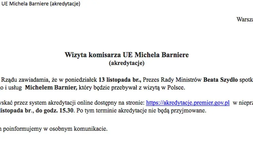 Komunikat Centrum Informacyjnego Rządu