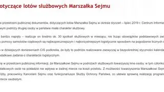 Komunikat Centrum Informacyjnego Sejmu z 25 lipca