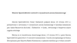 Komunikat Ministerstwa Sprawiedliwości
