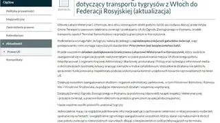 Komunikat ze strony Głównego Lekarza Weterynarii z 31.10
