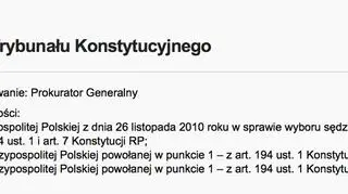 Komunikat ze strony Trybunału Konstytucyjnego
