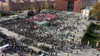 Koniec parady na placu Wolności