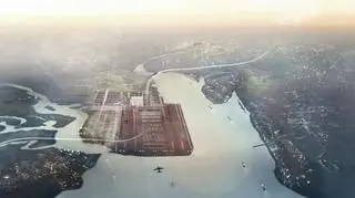 Konkurencyjny projekt Normana Fostera - "Thames Hub" - zakłada przebudowę półwyspu Hoo leżącego u ujścia Tamizy