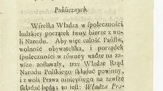 Konstytucja 1791 - Druk: Gröll