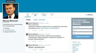 Konto Mariusza Błaszczaka na Twitterze