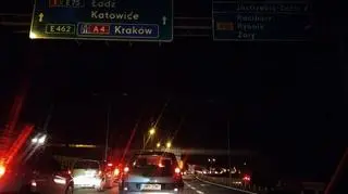 Korek po wypadku na DK1