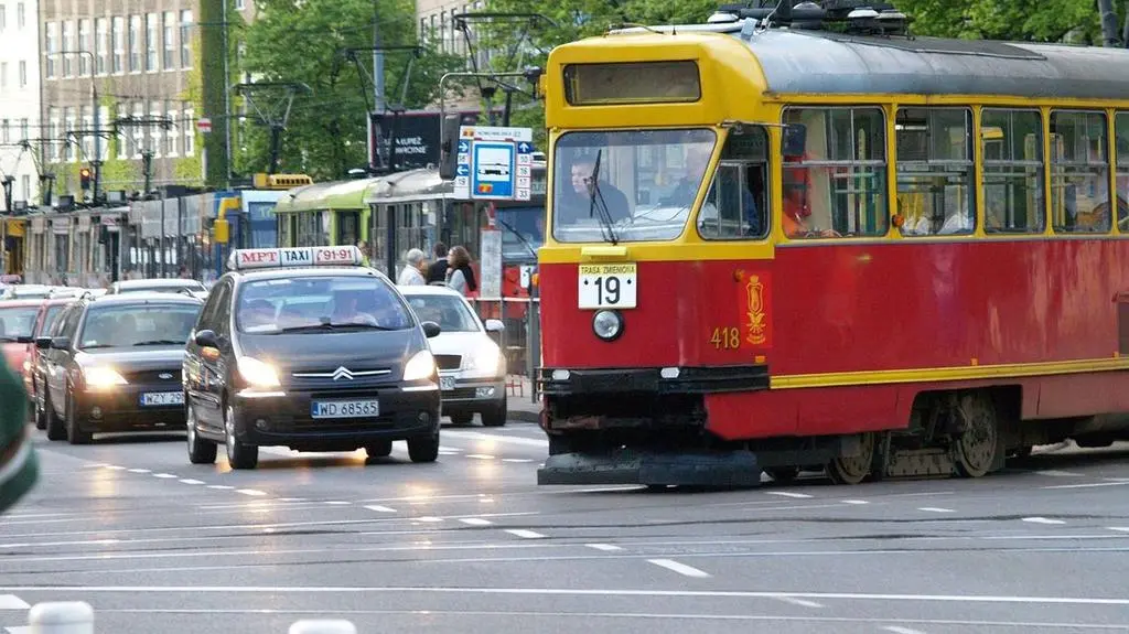 Korek tramwajowy, niecodzienny widok