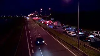 Korki na A4 po karambolu