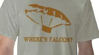 Koszulka "Gdzie jest Falcon?" - przez jakiś czas nie wiadoomo bylo co dzieje się z chłopcem (zazzle.com)