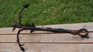 Kotwica z dna Ekomariny w Giżycku