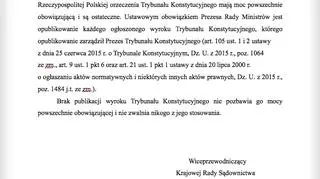 KRS: stanowisko w przedmiocie niepublikowania wyroku Trybunału Konstytucyjnego