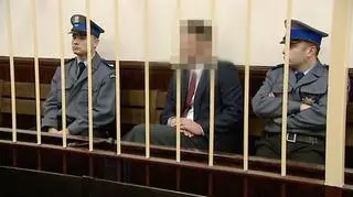 Krystian B. podczas rozprawy sądowej. Skazano go na 25 lat więzienia
