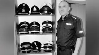 Krzysztof Skowron zbierał policyjne czapki