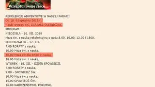 Ksiądz prowadził rekolekcje 