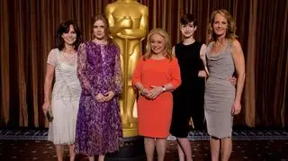 Która z nich dostanie Oscara w kategorii "Najlepsza aktorka drugoplanowa"?: (od lewej)Sally Field, Amy Adams, Jacki Weaver, Anne Hathaway i Helen Hunt