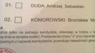 Ktoś już "oddał głos" na Biedronia 