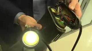 Lampa górnicza z nadajnikiem radiowym