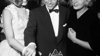 Lauren Bacall, Frank Sinatra i Kim Novak w hotelu Sands w Las Vegas, 1956