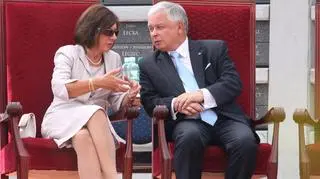 Lech Kaczyński z żoną Marią (PAP/Grzegorz Michałowski)