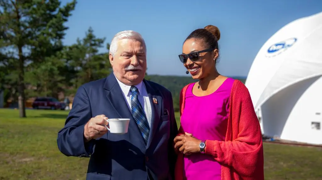 Lech Wałęsa i Omenaa Mensah