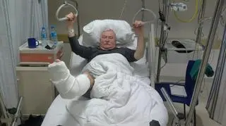 Lech Wałęsa złamał nogę