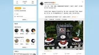 Lin Shengbin zamieścił w chińskim serwisie Weibo zdjęcie grobu żony i dzieci