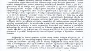 List do ministra spraw wewnętrzych Joachima Brudzińskiego
