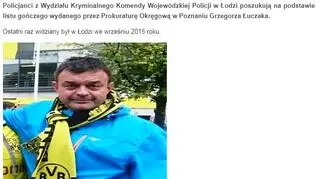 List gończy za Grzegorzem Łuczakiem 