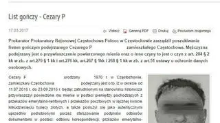 List gończy za listonoszem - 