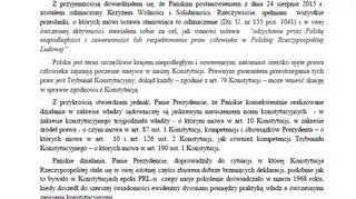 List naukowca do prezydenta RP 