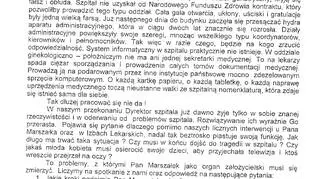 List otwarty lekarzy z oddziału ginekologiczno-położniczego w szpitalu im. A. Falkiewicza we Wrocławiu