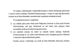 List prezydenta do marszałka Sejmu