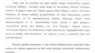 List prezydenta Sosnowca do premier rządu